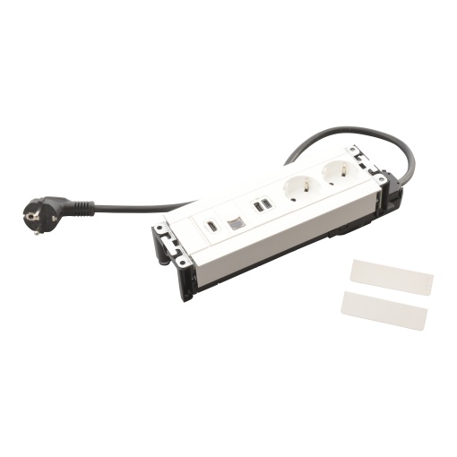 Incara Multilink - 2x2PT SchukoUSB ACRJ45 Cat.6 UTPHDMI - 8 módulos -Branco