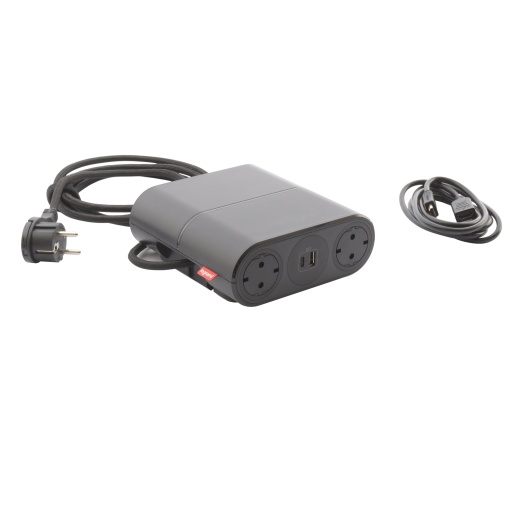 Incara Link'On - 4x2PT Schuko  2xUSB AC 15W  Cabo HDMI 2m  Conector Wieland