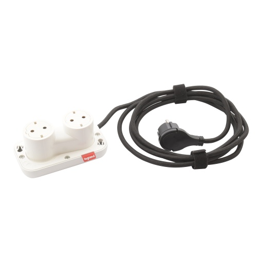 Incara Electr'On - 2 x Tomadas 2PT tipo Schuko - 2 elementos - Branco