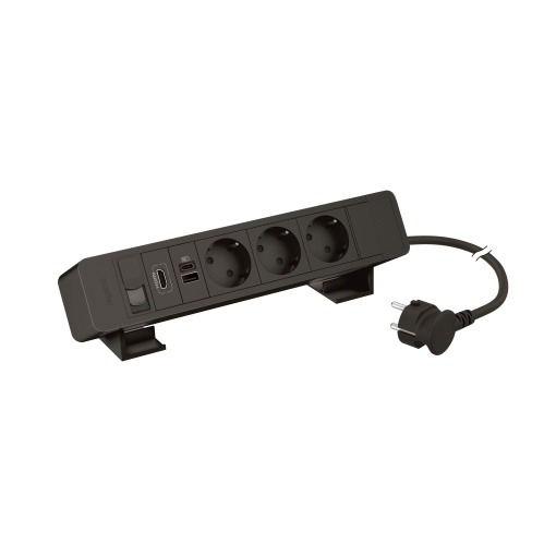 Incara On Desk - 3x2PT  1 USB A  1 USB C  1 RJ45 Cat.6 FTP  1 HDMI - Preto