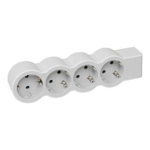 Bloco multitomadas sem cabo - 4 x 2PT - BrancoCinzento claro