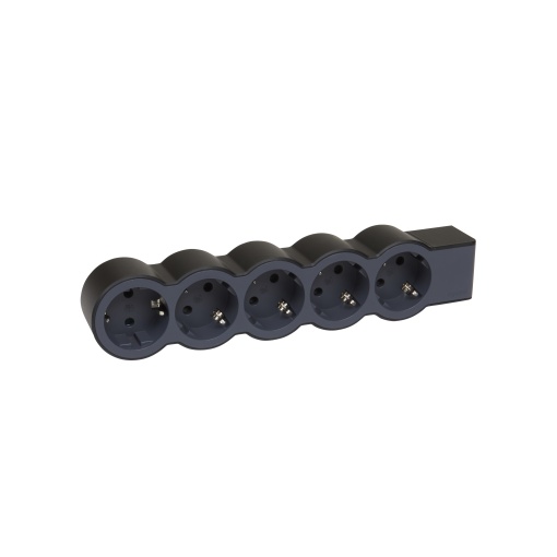 Bloco multitomadas sem cabo - 5 x 2PT - PretoCinzento escuro