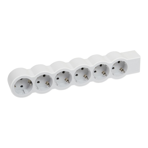 Bloco multitomadas sem cabo - 6 x 2PT - BrancoCinzento claro