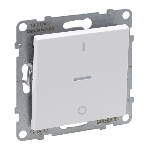 Suno - Interruptor bipolar com sinalização, 10 AX-250 V, Branco