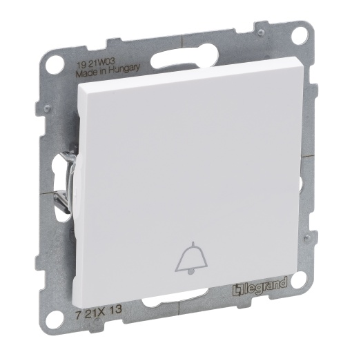 Suno - Botão simples com símbolo "Campainha", 6 A - 250 V, Branco