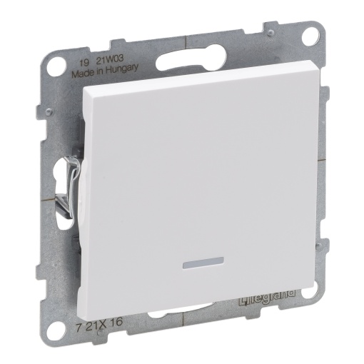 Suno - Comutador de escada luminoso, 10 AX - 250 V, Branco