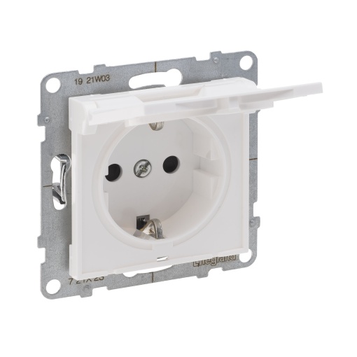 Suno - Tomada 2PT Schuko, ctampa, 16A-230V, ligadores automáticos, Branco
