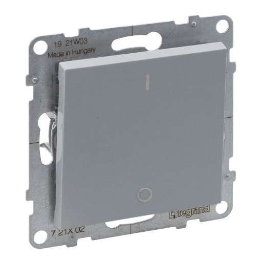 Suno - Interruptor bipolar 10 AX - 250 V, ligadores de parafusos, Alumínio