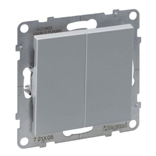 Suno - Comutador de lustre, 10 AX - 250 V, ligadores automáticos, Alumínio