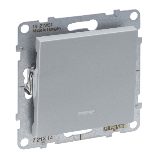 Suno - Interruptor com sinalização, 16 AX - 250 V, Alumínio