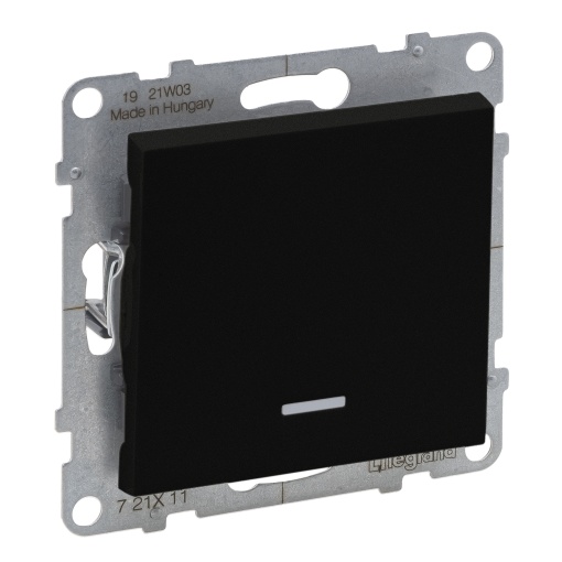 Suno - Interruptor Luminoso, 10AX - 250V, ligadores automáticos, Preto mate