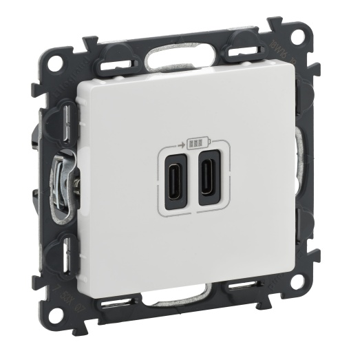 Valena Life - Carregador duplo 2 x USB - Tipo C - 3000 mA - Branco