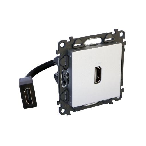 Valena in'matic - tomada HDMI 1.4 - Alumínio
