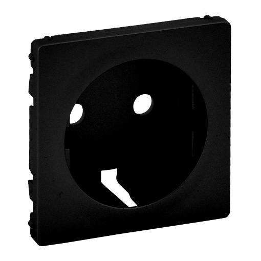 Valena Life - Centro para tomada 2PT Schuko - Preto mate