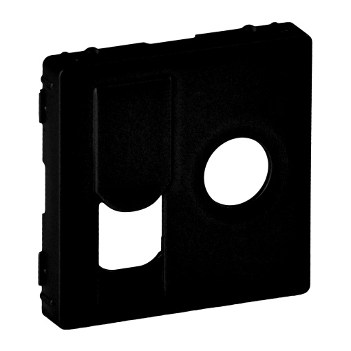 Valena Life - Centro para tomada TV simples  RJ45 UTP - Preto mate