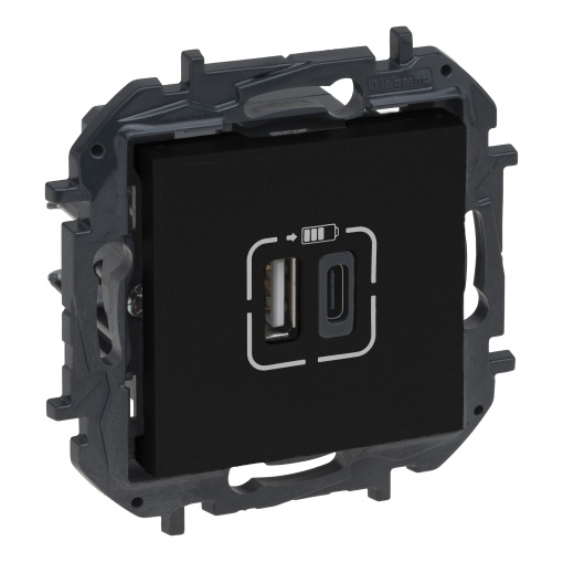 Niloé Step - Carregador USB A  C - Preto