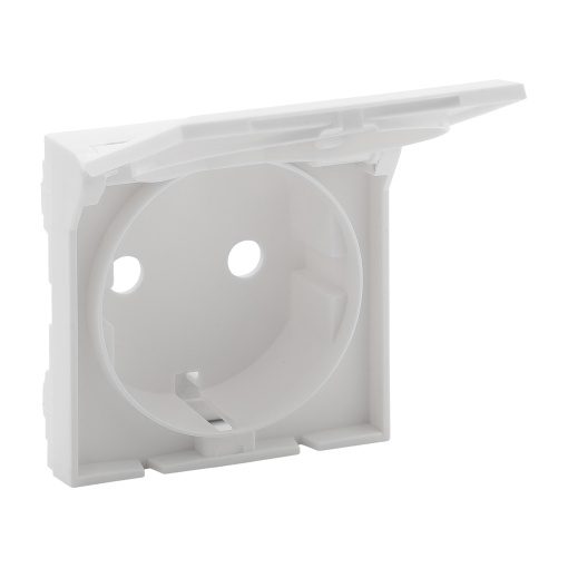 Niloé Step - Centro para tomadas 2PT tipo Schuko com tampa - Branco mate