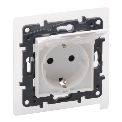 Niloé Step - Tomada 2PT tipo Schuko - Estanque IP 44 - Nova versão - Branco