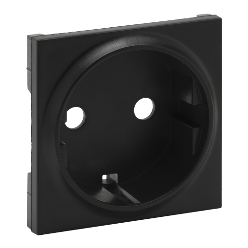 Niloé Step - Centro para tomada 2PT tipo Schuko - Preto mate