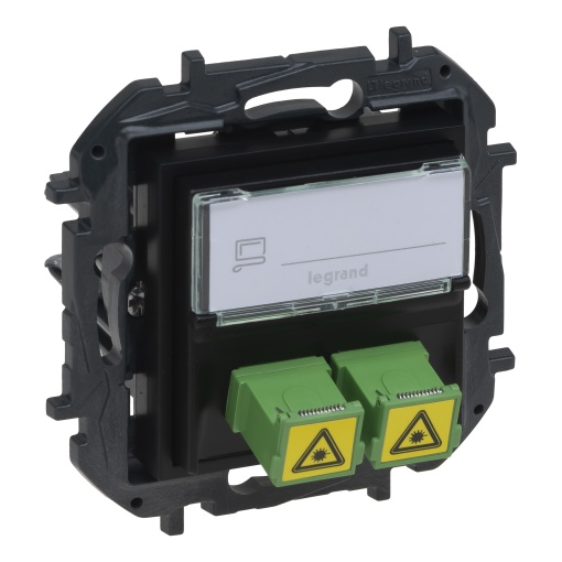 Niloé Step - Tomada de Fibra ótica - SCAPC - Simplex - Preto mate