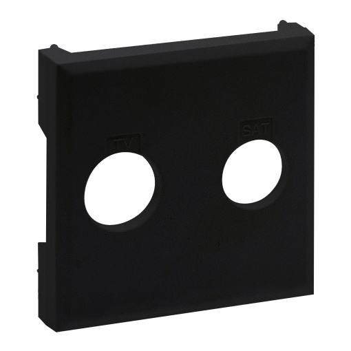 Niloé Step - Centro para tomadas TVSAT - Preto mate
