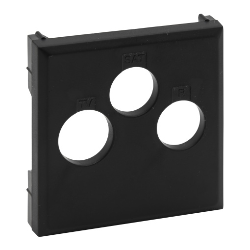 Niloé Step - Centro para tomadas TVRSAT - Preto mate