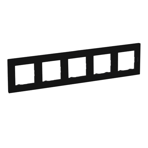 Niloé Step - Quadro Quíntuplo horizontalvertical - Preto mate