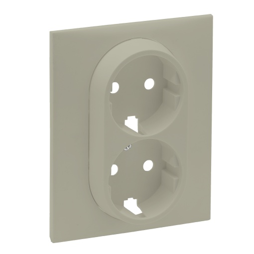 Niloé Step - Frontal para tomada dupla 2PT tipo Schuko - Areia