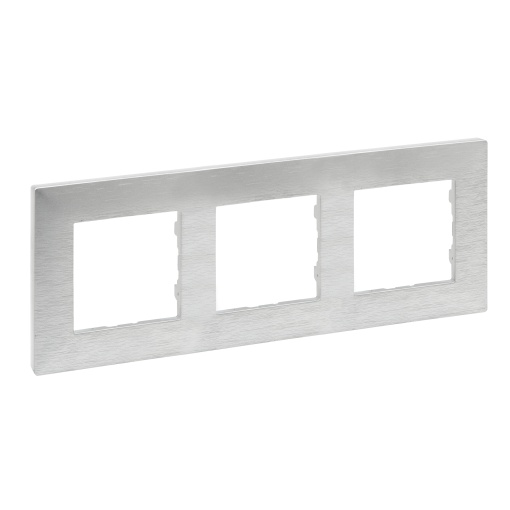 Niloé Step - Quadro Triplo horizontalvertical - Alumínio escovado