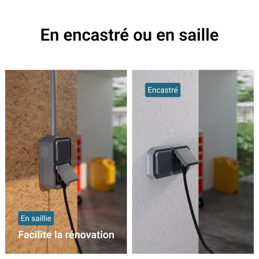 Plexo IP 55 componível - Caixa saliente simples com bucins planos, Branco