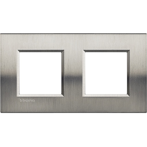 Livinglight - Quadro duplo H  V - Aço escovado