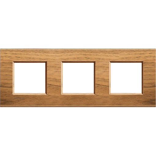 Livinglight - Quadro triplo H  V - Nogueira