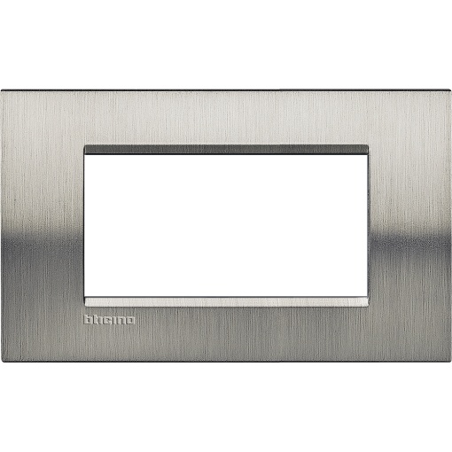 Livinglight - Quadro para 4 módulos - Aço Escovado