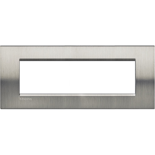 Livinglight - Quadro para 7 módulos - Aço Escovado