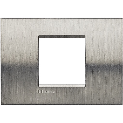 Livinglight - Quadro simples XL, para 2 módulos centrados - Aço Escovado