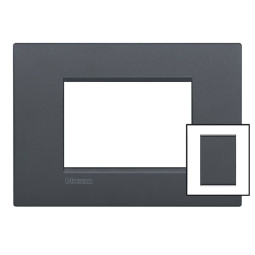 Livinglight AIR - Quadro para 3  3 módulos - Antracite