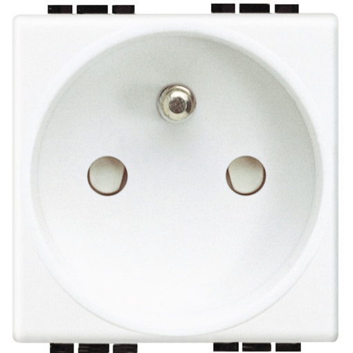 Livinglight - Tomada 2PT standard francês - Branco, 2 módulos