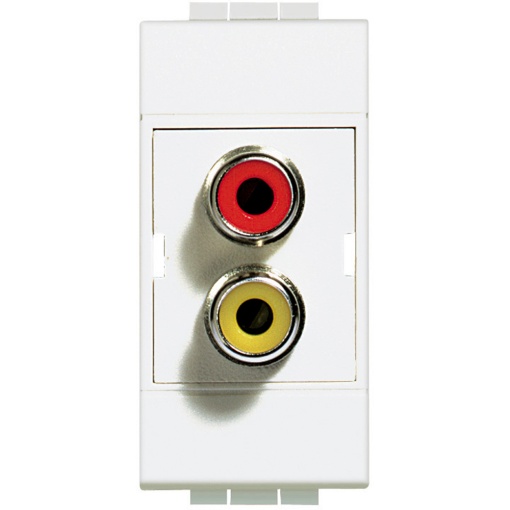 LL-TOMADA DUPLA RCA 1MD BRANCO