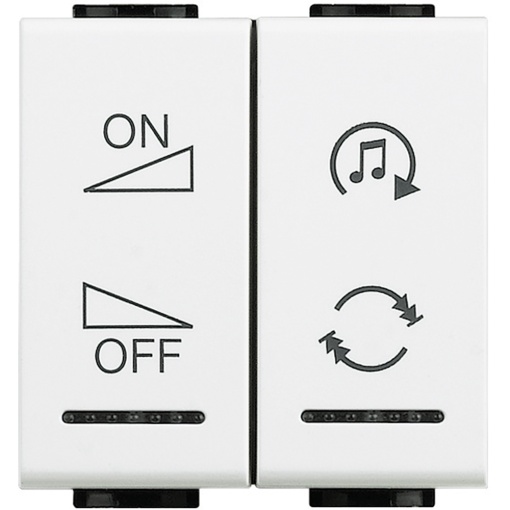 Livinglight MyHOME - Tecla com símbolo Ajustar  ONOFF - Branco, 1 módulo
