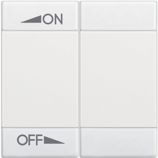 Livinglight MyHOME - Tecla com símbolo Ajustar  ONOFF - Branco, 2 módulos