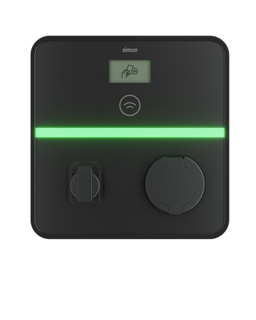 Simon XENON Punto de Recarga de Pared con Toma T2  Toma Schuko 7,4 kW Monofásico