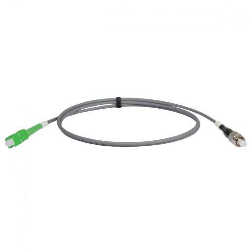 Shielded optical fiber patch cord SCAPC-FCUPC, Single-mode SM, UV-resistant LSFH Outdoor