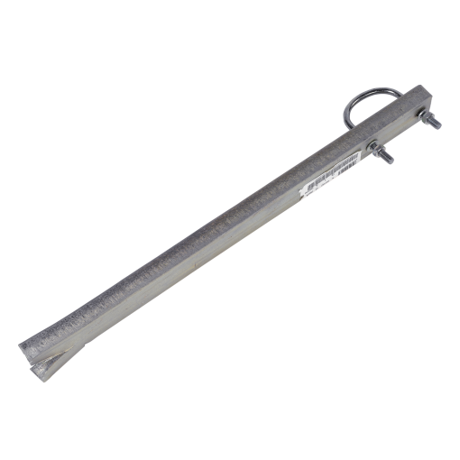 Reinforced straight bracket with U-shaped profile, 500 mm Zinc  RCP
