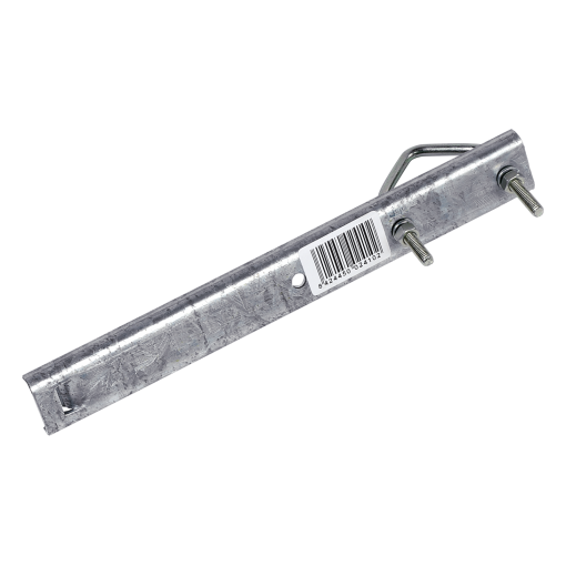 Reinforced straight bracket with U-shaped profile, 250 mm, two distances Zinc  RCP