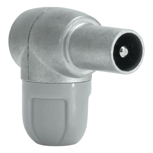 Elbowed mounting IEC connector with shielded Ø5...6.9 mm