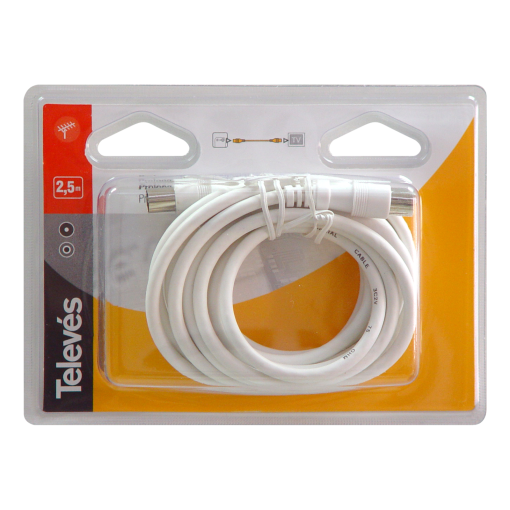 Coaxial cable lead micro IEC male-female connectors
