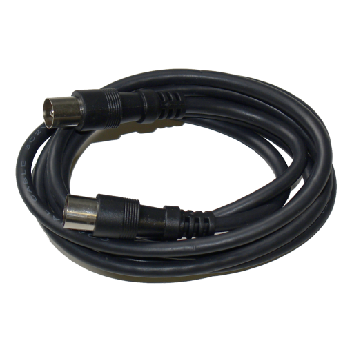 Coaxial cable lead micro IEC male-female connectors