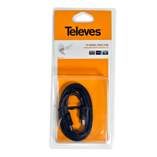 Coaxial cable lead micro IEC male-female connectors