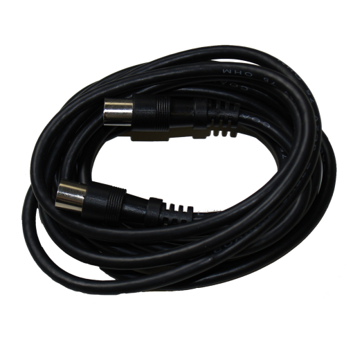 Coaxial cable lead micro IEC male-female connectors