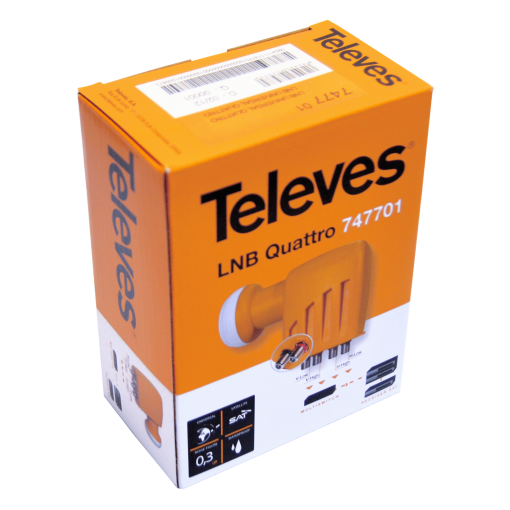 Quattro LNB offset 4 outputs Hh-Vh-Hl-Vl